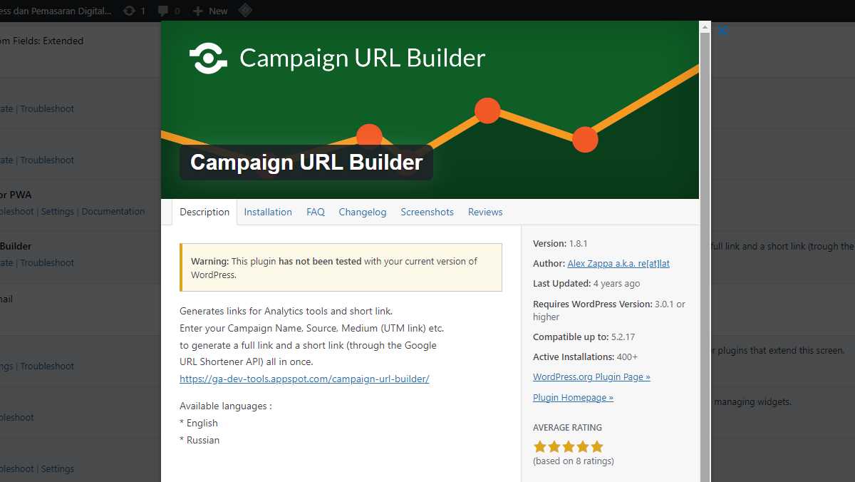 WordPress Plugin - Campaign URL Builder