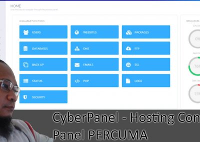 CyberPanel – Hosting Control Panel FREE Untuk VPS Anda
